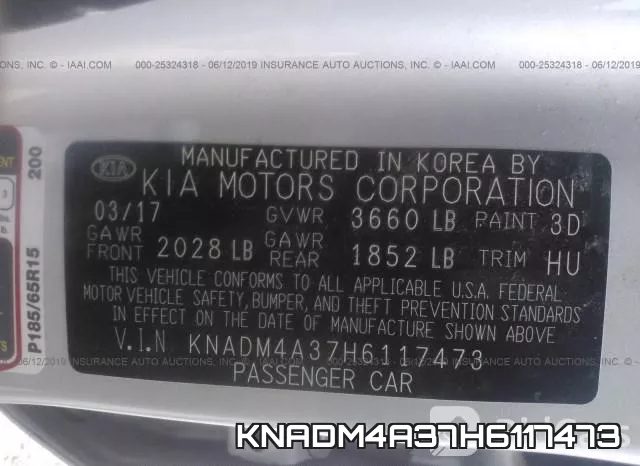 KNADM4A37H6117473 фото 9
