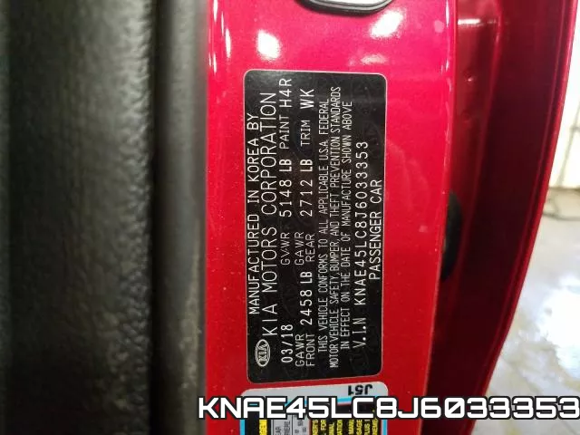 KNAE45LC8J6033353 фото 2