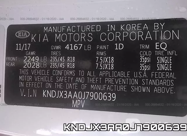 KNDJX3AA0J7900639 фото 10