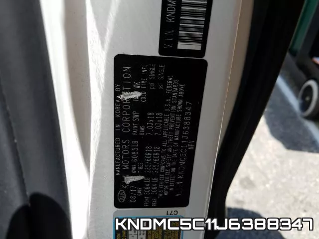 KNDMC5C11J6388347 фото 2