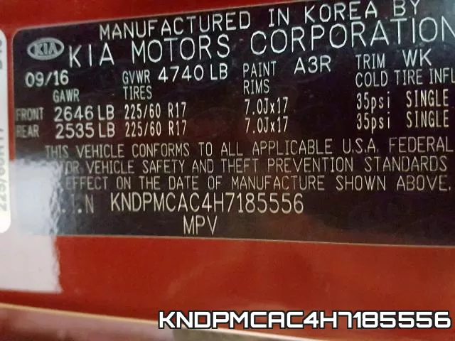 KNDPMCAC4H7185556 фото 2
