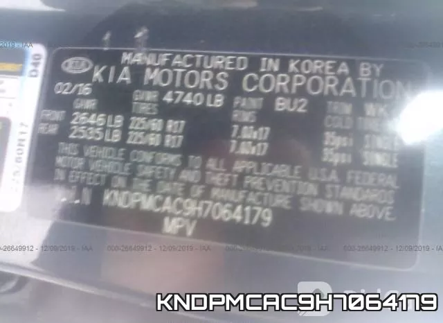 KNDPMCAC9H7064179 фото 10