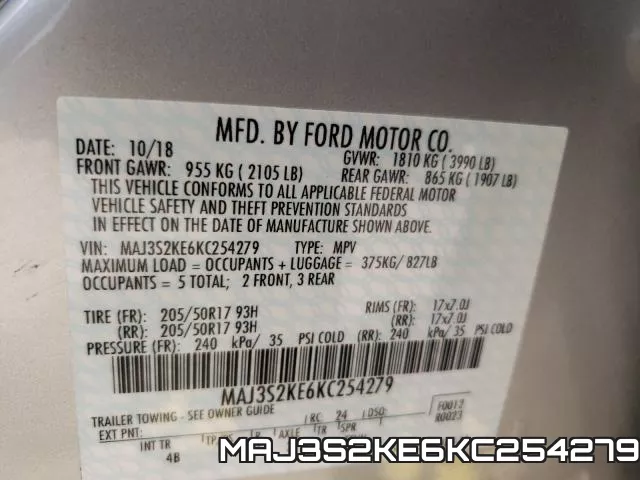 MAJ3S2KE6KC254279 фото 2