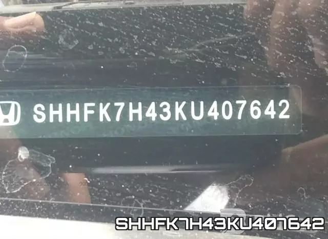 SHHFK7H43KU407642 фото 10