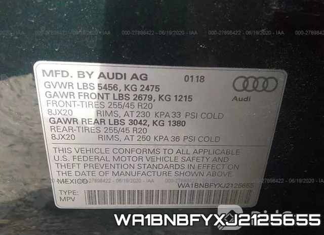WA1BNBFYXJ2125655 фото 10