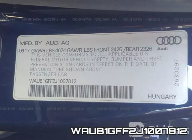 WAUB1GFF2J1007812 фото 10