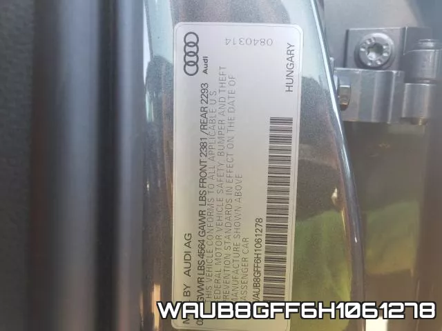 WAUB8GFF6H1061278 фото 2