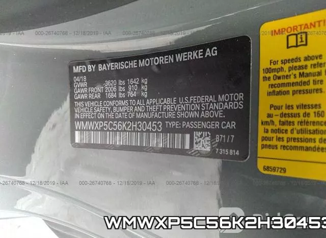 WMWXP5C56K2H30453 фото 10