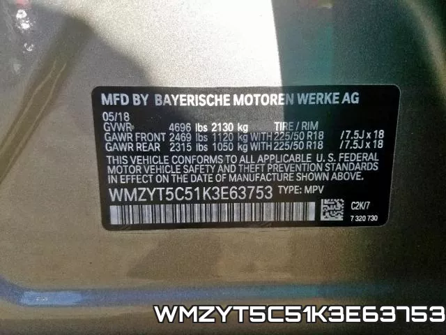 WMZYT5C51K3E63753 фото 2