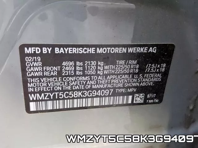 WMZYT5C58K3G94097 фото 2