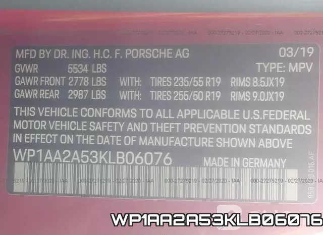 WP1AA2A53KLB06076 фото 10