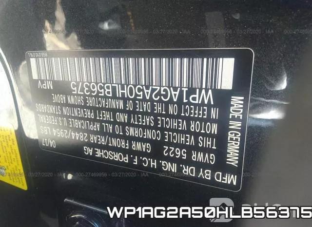 WP1AG2A50HLB56375 фото 10