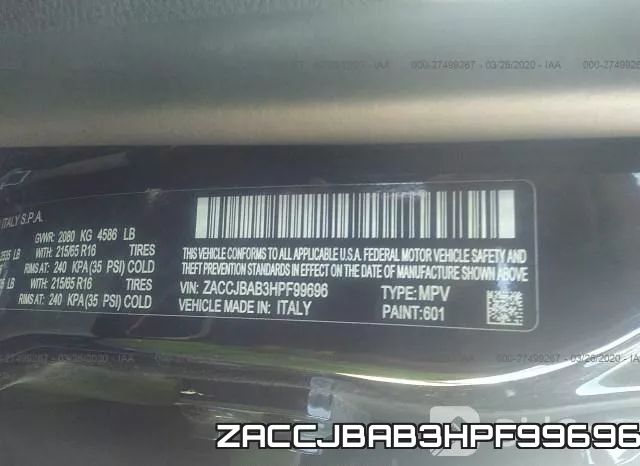 ZACCJBAB3HPF99696 фото 10