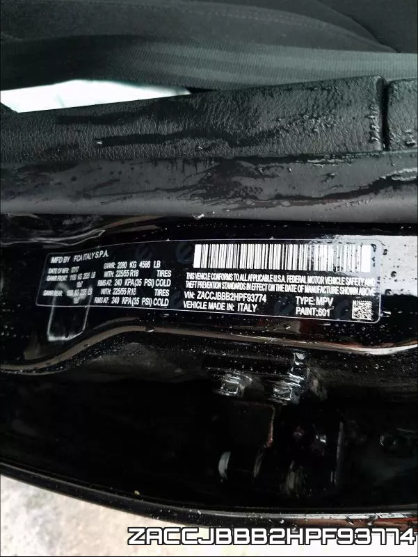 ZACCJBBB2HPF93774 фото 2