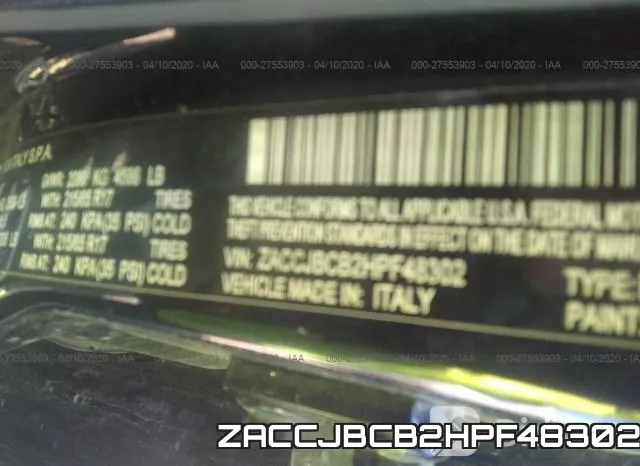 ZACCJBCB2HPF48302 фото 10