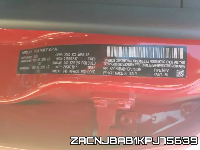ZACNJBAB1KPJ75639 фото 2