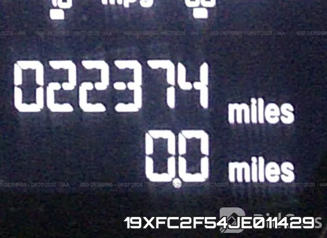 19XFC2F54JE011429 фото 8