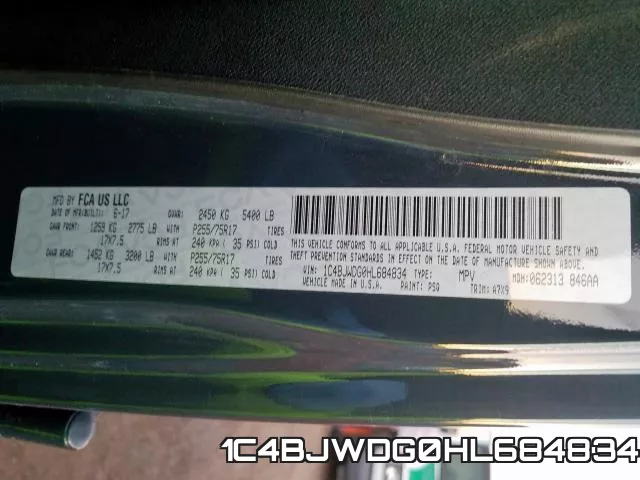 1C4BJWDG0HL684834 фото 2