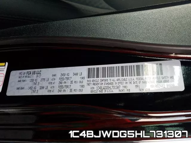 1C4BJWDG5HL731307 фото 2