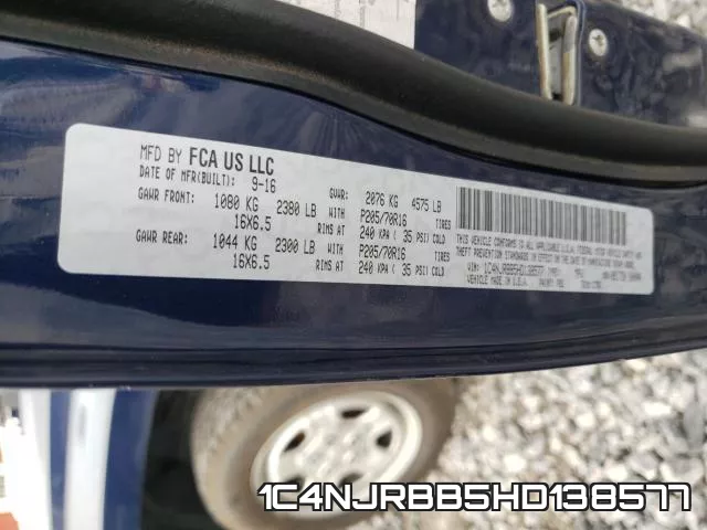 1C4NJRBB5HD138577 фото 2