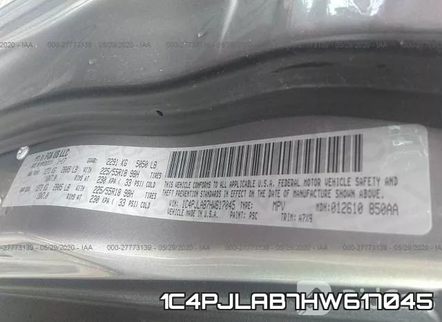 1C4PJLAB7HW617045 фото 10