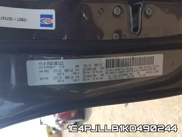 1C4PJLLB1KD490244 фото 2