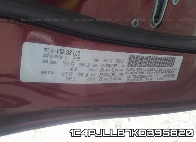 1C4PJLLB7KD395820 фото 10