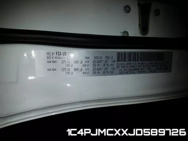 1C4PJMCXXJD589726 фото 2