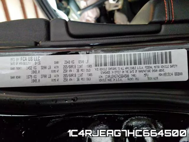 1C4RJEAG7HC664500 фото 2