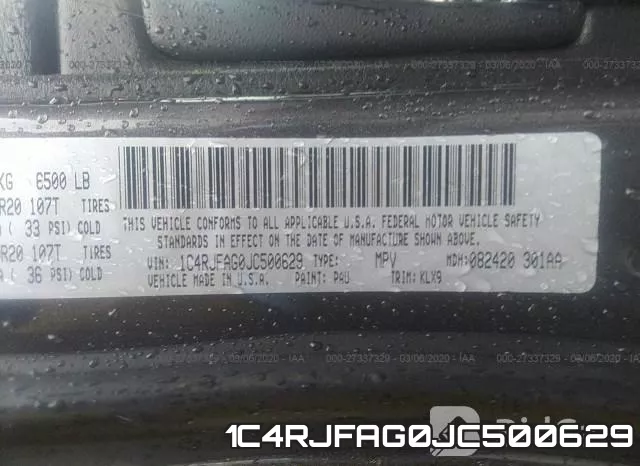 1C4RJFAG0JC500629 фото 10