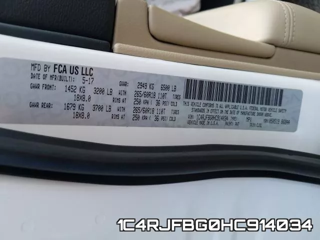 1C4RJFBG0HC914034 фото 2
