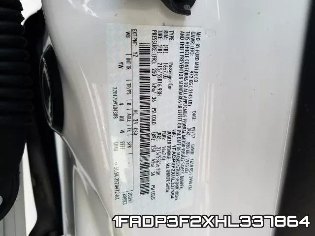 1FADP3F2XHL337864 фото 2