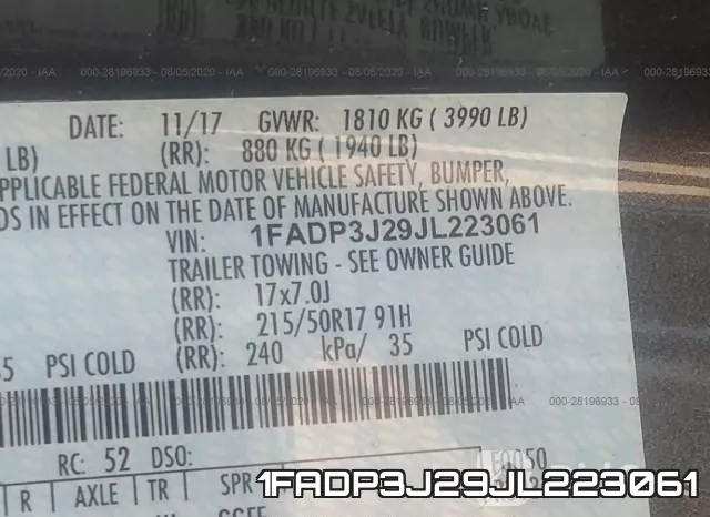 1FADP3J29JL223061 фото 10