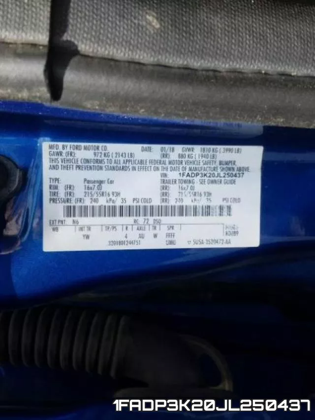 1FADP3K20JL250437 фото 2