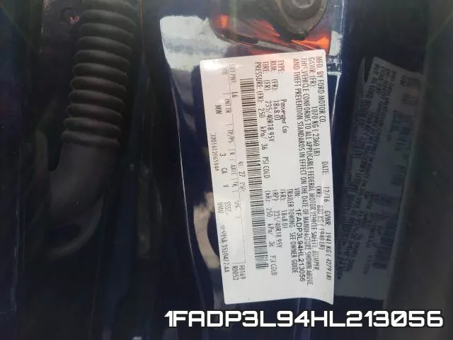 1FADP3L94HL213056 фото 2