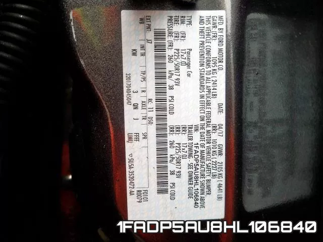 1FADP5AU8HL106840 фото 2