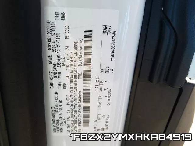 1FBZX2YMXHKA84919 фото 2