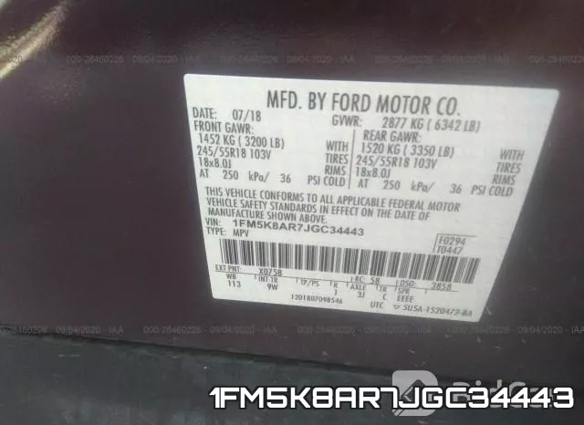 1FM5K8AR7JGC34443 фото 10