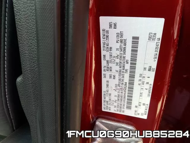 1FMCU0G90HUB85284 фото 2