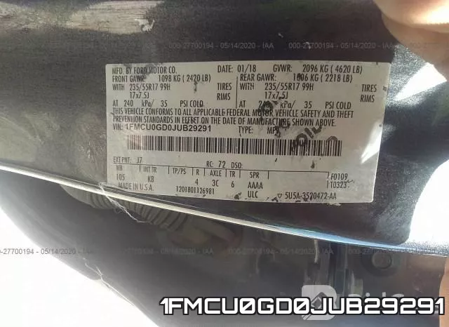 1FMCU0GD0JUB29291 фото 10