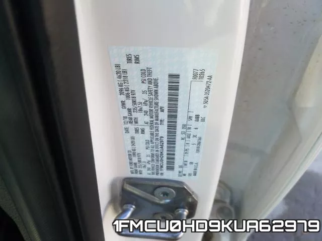 1FMCU0HD9KUA62979 фото 2