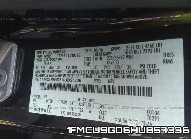 1FMCU9GD6HUB57336 фото 10
