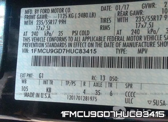 1FMCU9GD7HUC83415 фото 10