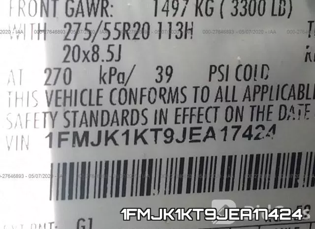 1FMJK1KT9JEA17424 фото 10