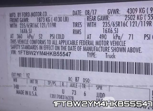 1FTBW2YM4HKB55547 фото 10