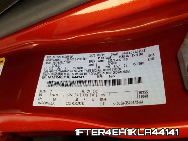 1FTER4EH1KLA44141 фото 2
