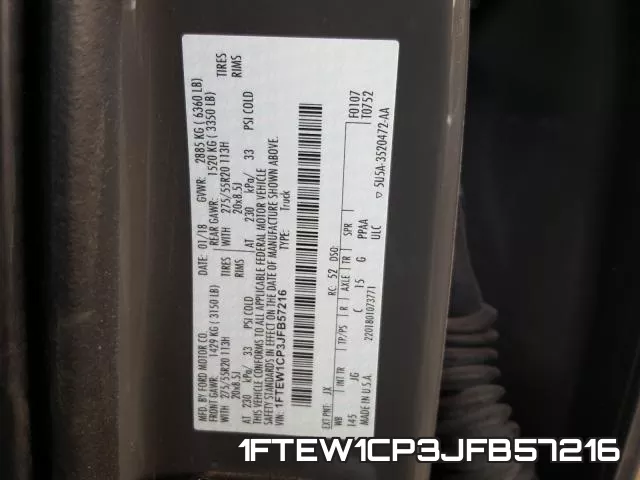 1FTEW1CP3JFB57216 фото 2