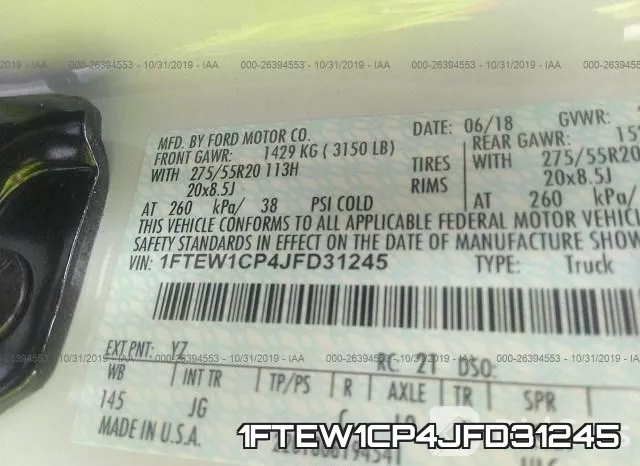 1FTEW1CP4JFD31245 фото 10