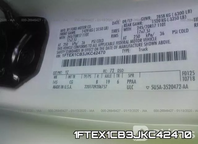 1FTEX1CB3JKC42470 фото 9