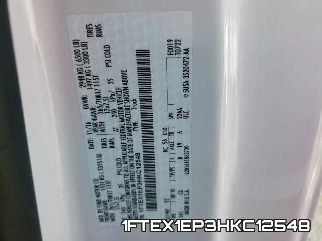1FTEX1EP3HKC12548 фото 2